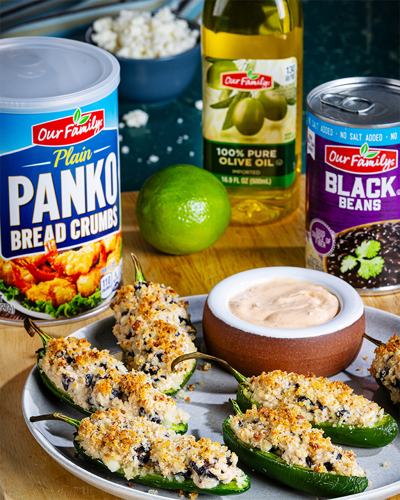 Black Bean Jalapeño Poppers