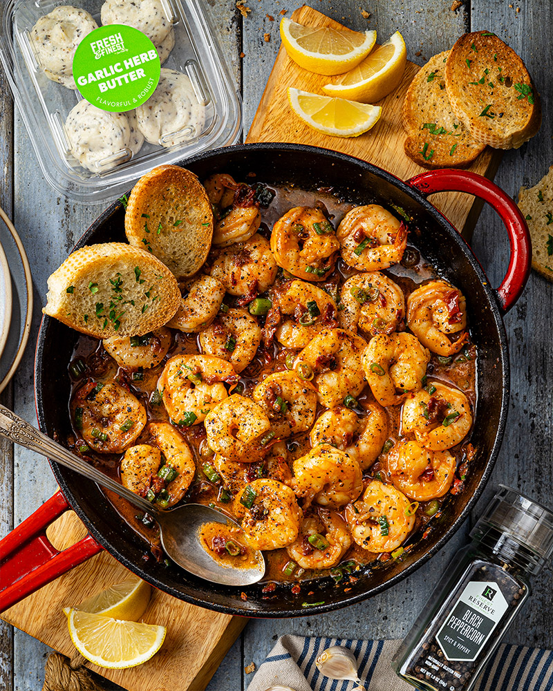 Cast-Iron Chipotle-Garlic Herb Shrimp
