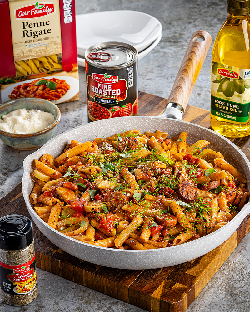 One-Skillet Chicken Sausage Penne