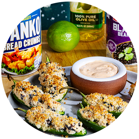 Black Bean Jalapeño Poppers 