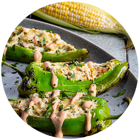 Grilled Crab-Stuffed Hatch Chiles 