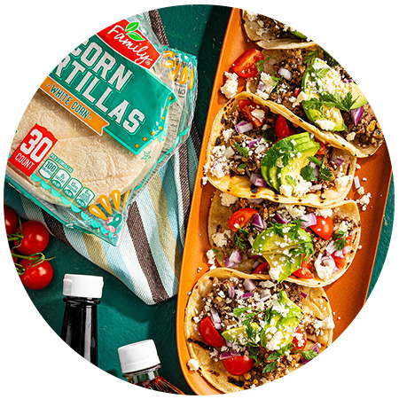 >Grilled Portobello & Walnut Tacos